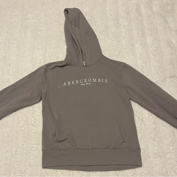 Abercrombie & Fitch Men's Charcoal Hoodie - Picture 9 of 9